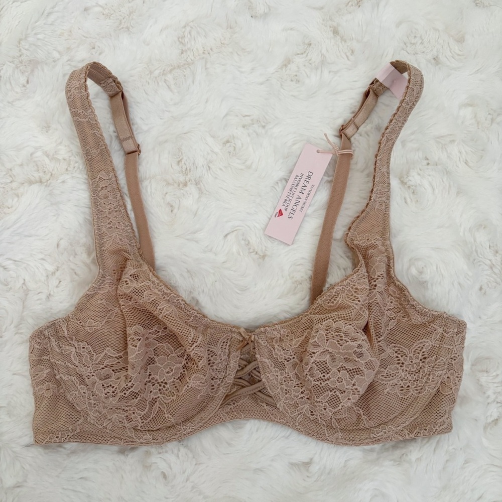 Victoria's Secret Invisible Lift Bra 34B Scoop Balconette Praline NEW NWT - Picture 2 of 8